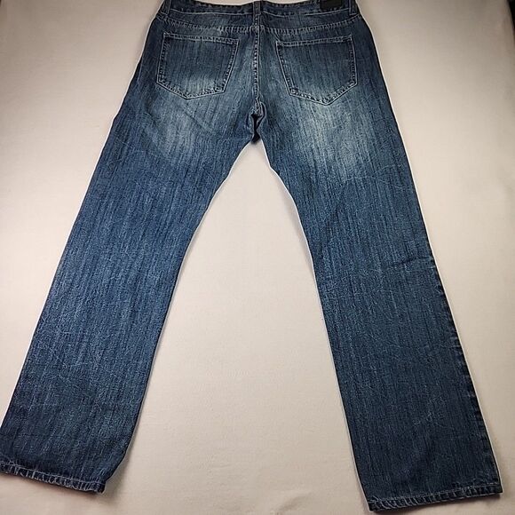 Ecko Unltd Jeans Mens 34 Blue Denim Relaxed Fit Straight Leg Hip Hop y2k - Picture 11 of 12